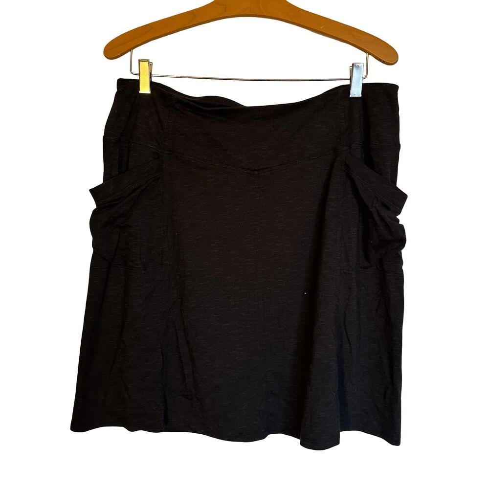 Toad & Co Foxon Skort Tencel Skirt Outdoors Gorpcore Camping Black Charcoal L